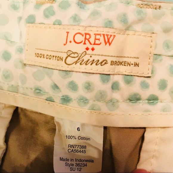 JCrew Classic Khaki Chino Shorts Size 6 - Picture 2 of 3